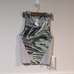 lululemon athletica Green and Gray Marble-Print Performance Tank